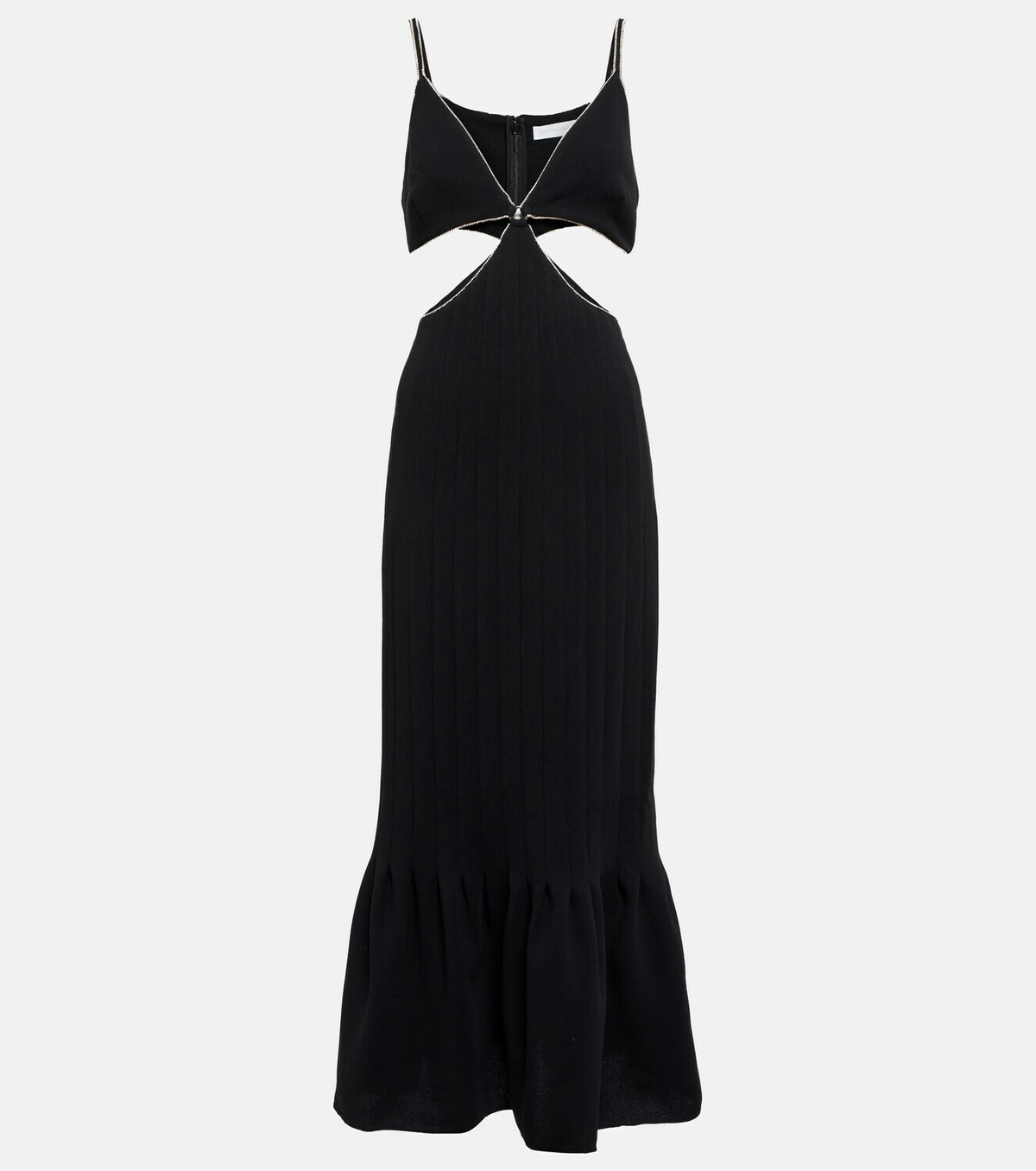 ayla knit dress Ayla Knit Maxi Dress in Black Mulberry Silk – Gabriela Hearst main image 1