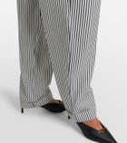 Tom Ford Striped silk straight pants