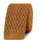 Rubinacci - 6cm Knitted Silk Tie - Gold