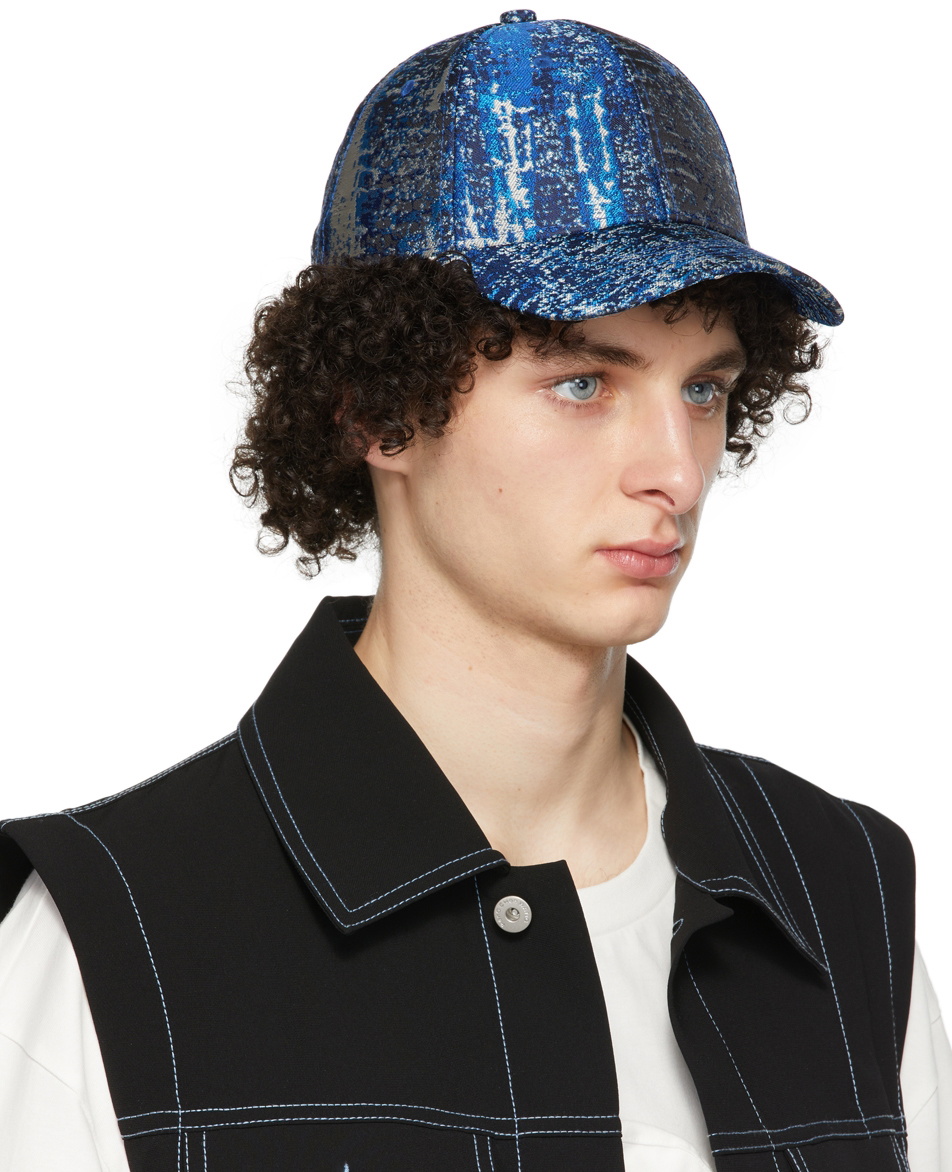 Feng Chen Wang Blue Brocade Jacquard Cap Feng Chen Wang