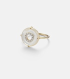 Mateo 14kt gold (585/1000) ring with diamonds and pearls