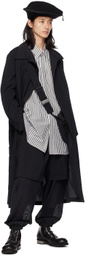 Y's Black Double-Layered Trousers