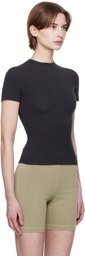 SKIMS Black Cotton Jersey T-shirt