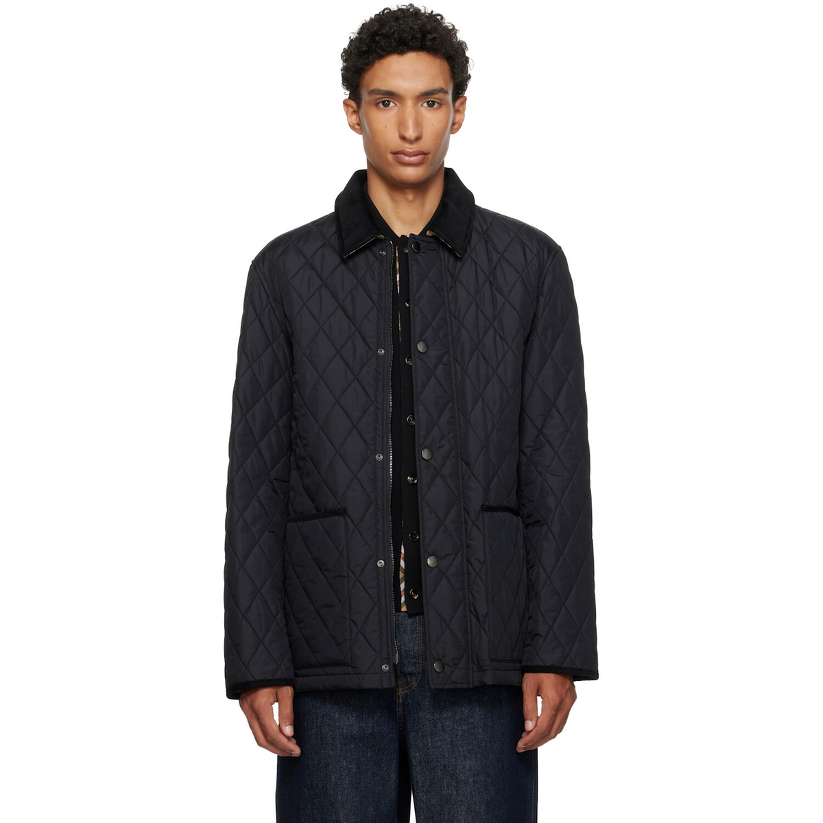 Burberry Black Quilted Nylon Haddington Jacket