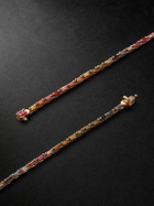 Suzanne Kalan - Linear Full 18-Karat Rose Gold Sapphire Tennis Necklace
