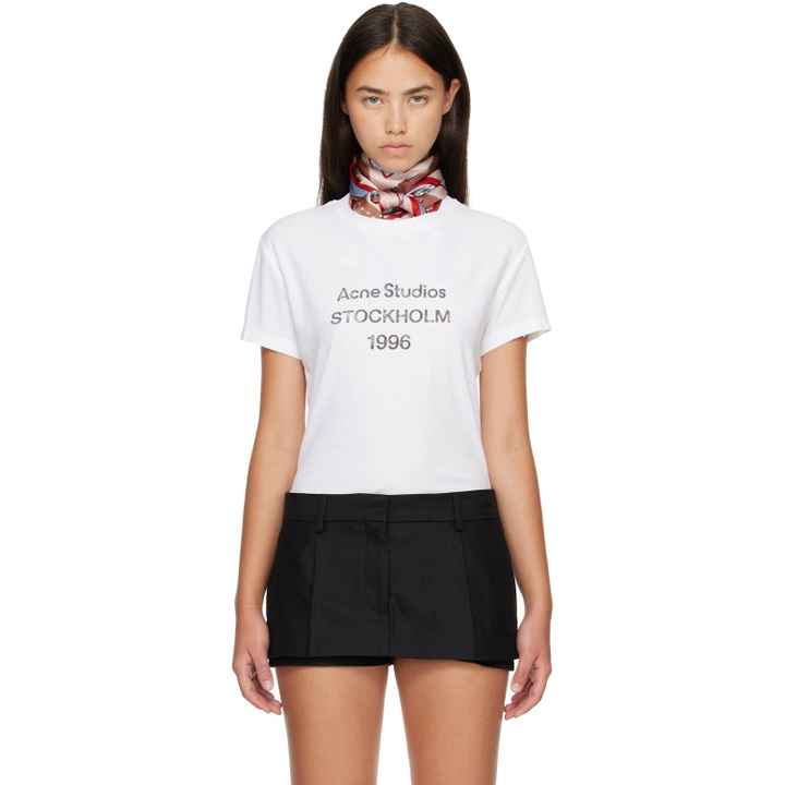 Photo: Acne Studios White Logo T-shirt