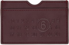 MM6 Maison Margiela Burgundy Numeric Card Holder
