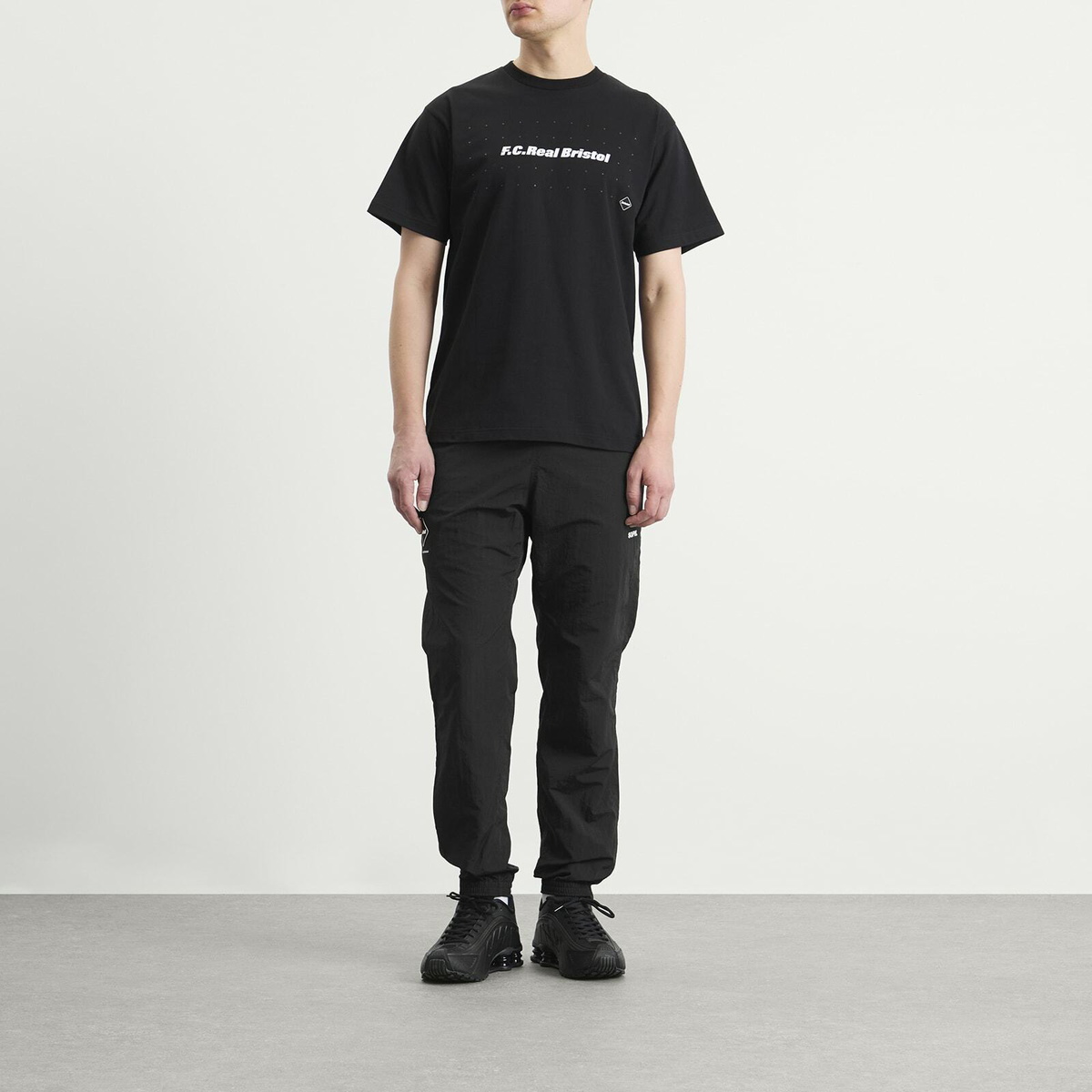 F.C. Real Bristol Men's Nylon Easy Track Pants in Black