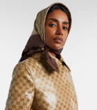 Gucci GG printed silk twill scarf