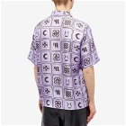 Nanushka Men's Bodil Silk Vacation Shirt in Totem Lilac