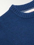 Stockholm Surfboard Club - Logo-Jacquard Merino Wool Sweater - Blue
