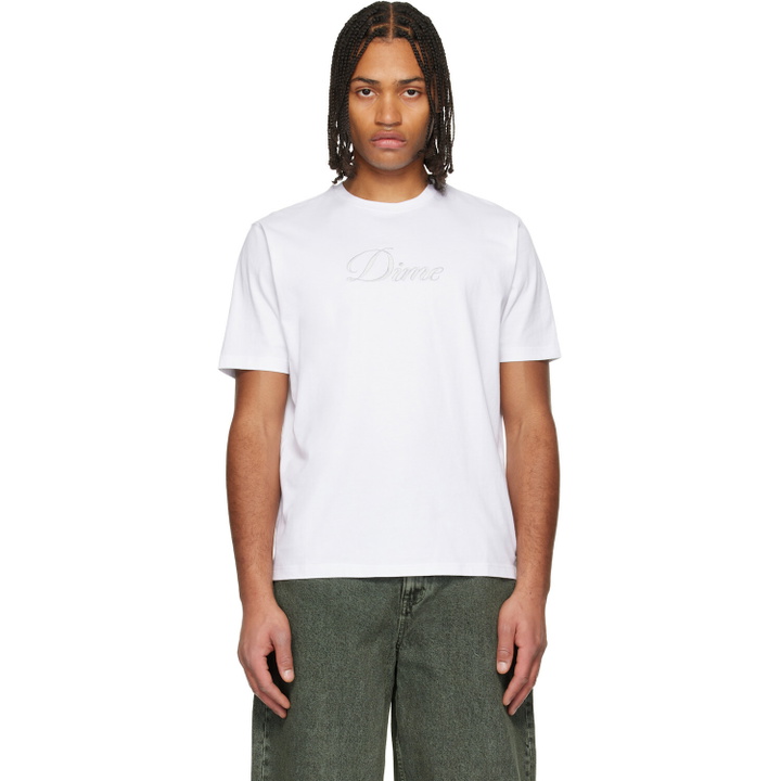 Photo: Dime White Cursive T-shirt