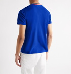 POLO RALPH LAUREN - Logo-Embroidered Cotton-Mesh T-Shirt - Blue