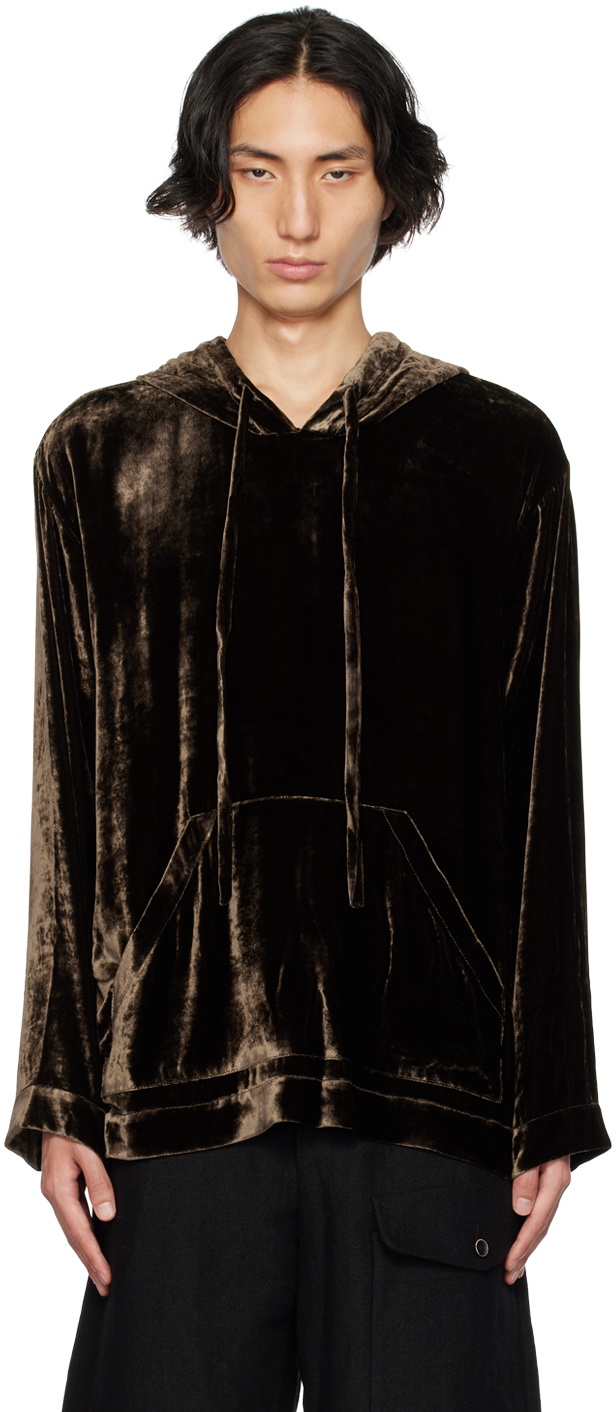 UMA WANG Brown Taveon Hoodie