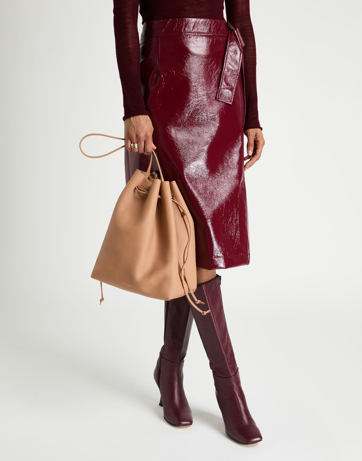 Mansur Gavriel Drawstring Womens Shoulder bag Blush