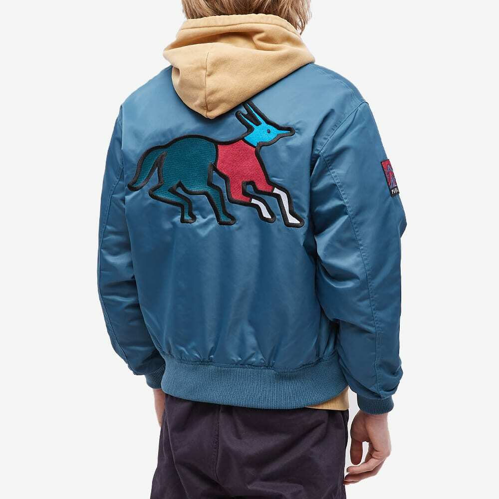 By Parra Men's Stacked Pets Varsity Jacket in Teal By Parra