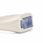 Serge DeNimes Men's Blue Jasper Ring in Silver