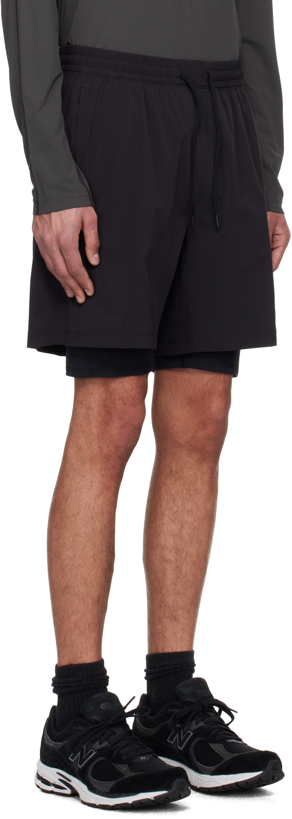 Reigning Champ Black 4-Way Combo 7 Training Shorts