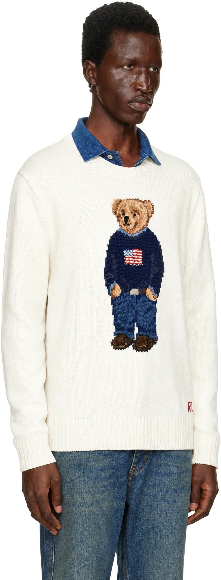 Polo Ralph Lauren Off-White Polo Bear Sweater