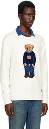 Polo Ralph Lauren Off-White Polo Bear Sweater