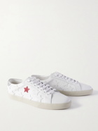 SAINT LAURENT - SL/06 Appliquéd Leather Sneakers - White