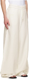 VETEMENTS White Inside-Out Lounge Pants