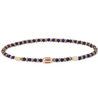 LUIS MORAIS - 14-Karat Gold, Ruby and Bead Bracelet - Blue