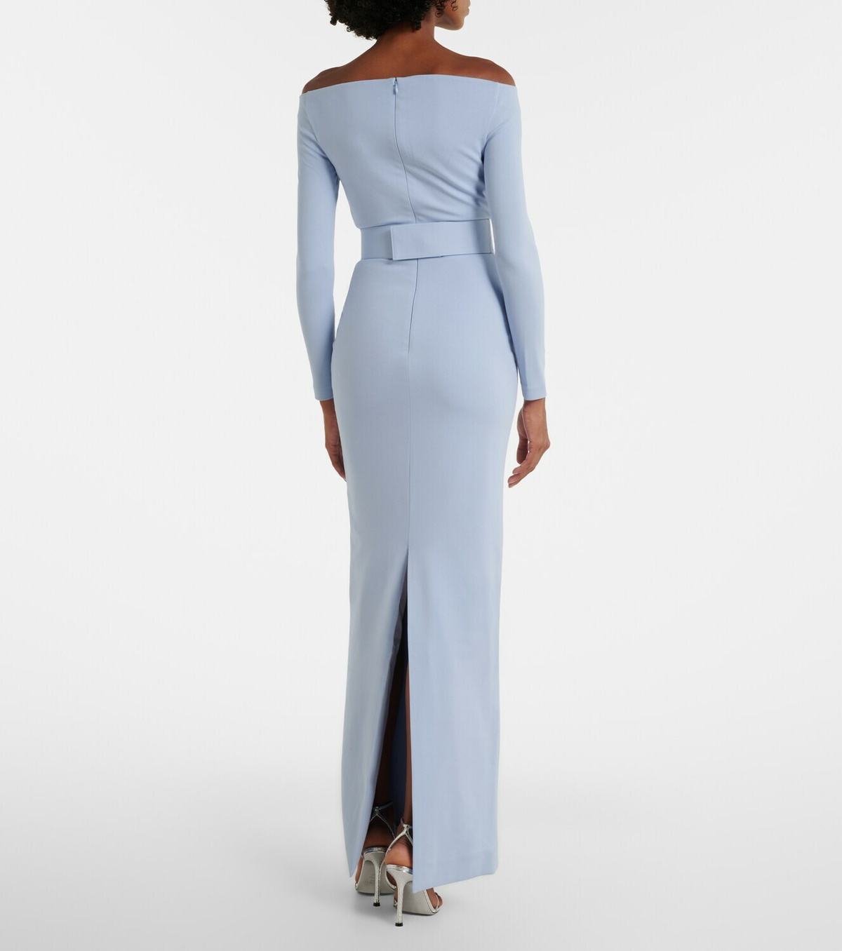 Solace London Sabina off-shoulder gown
