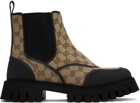 Gucci Beige & Black GG Boots