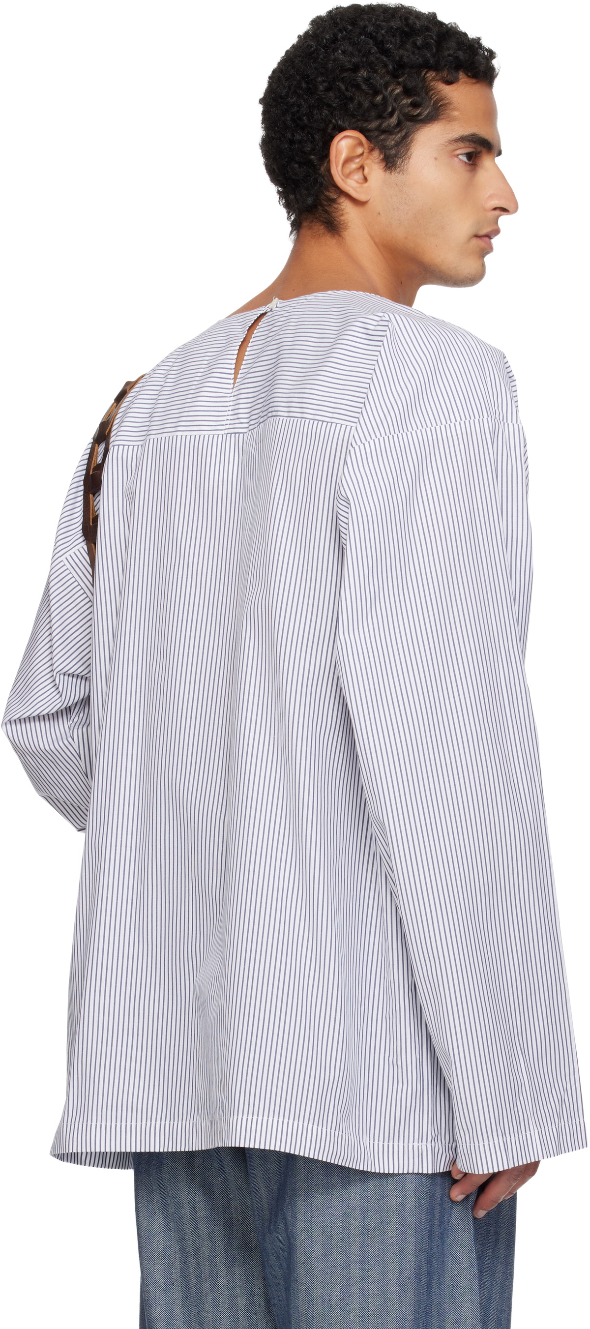SC103 White & Navy Radar Shirt