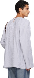 SC103 White & Navy Radar Shirt