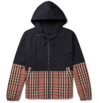 Barena - Panelled Stretch-Cotton Shell and Checked Cotton-Blend Drill Jacket - Men - Navy