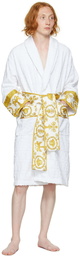 Versace White 'I Heart Baroque' Robe