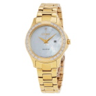 Citizen Eco-Drive Crystal Mother of Pearl Dial Ladies Watch EW2642-59D