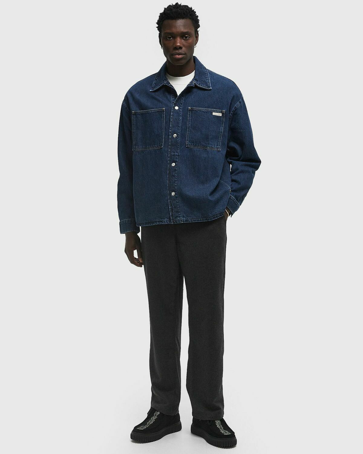 Calvin Klein Jeans RELAXED SHIRT JACKET Blue Mens Denim