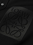 LOEWE - Logo-Embroidered Cotton-Poplin Shirt - Black