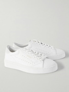 Axel Arigato - Court Suede-Trimmed Perforated Leather Sneakers - White