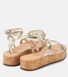 Ancient Greek Sandals Morfi cork and leather platform sandals