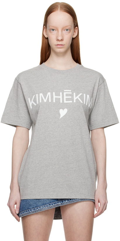 Photo: KIMHĒKIM Gray Heart T-Shirt