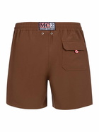 MC2 Saint Barth Brown Classic Stretch Comfort Swim Shorts