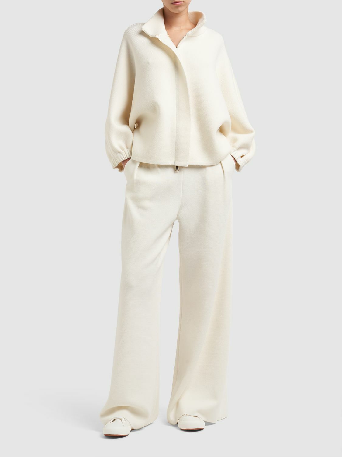 ジャケット MAX MARA Women Jackets 2511041021600 WHITE Single-breasted cady blazer, white | 