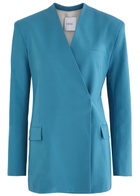 Esse Studios Homme Double-breasted Woven Blazer Blue