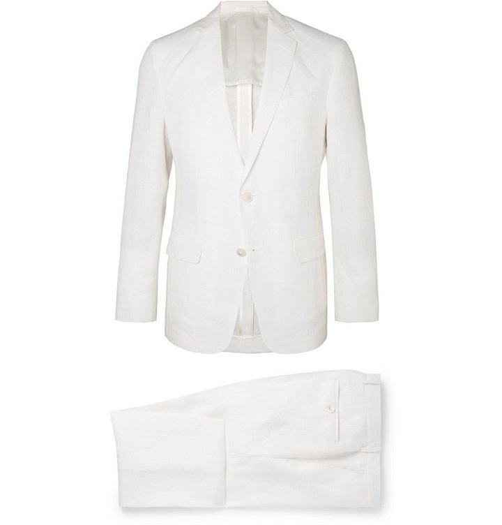 Photo: Hugo Boss - White Helford Slim-Fit Unstructured Linen Suit - White