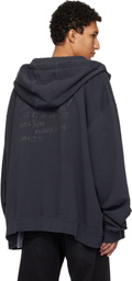 Maison Margiela Gray Embroidered Hoodie