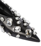 Jil Sander Crystal-embellished leather pumps