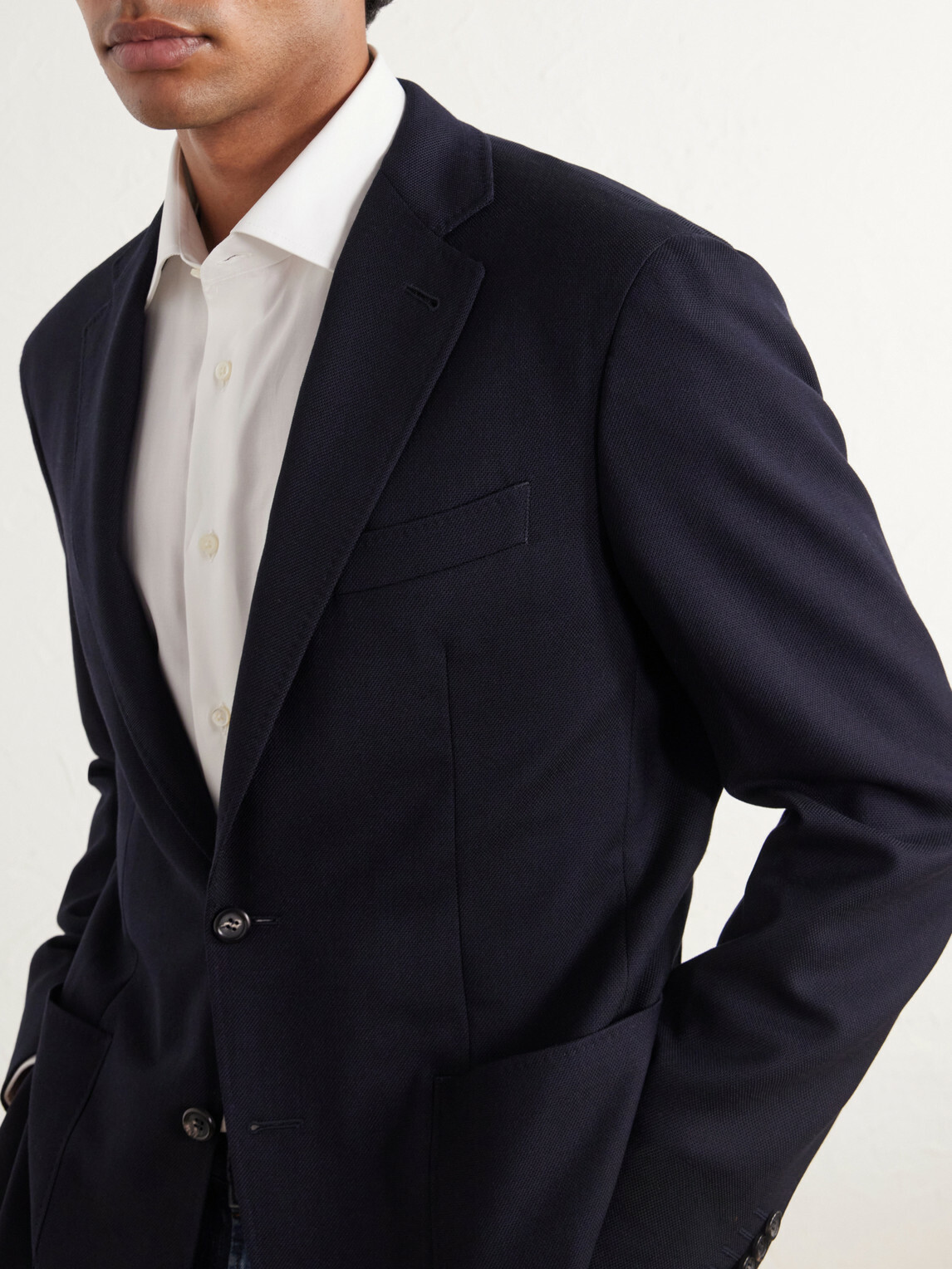 Canali - Kei Wool-Blend Blazer - Blue