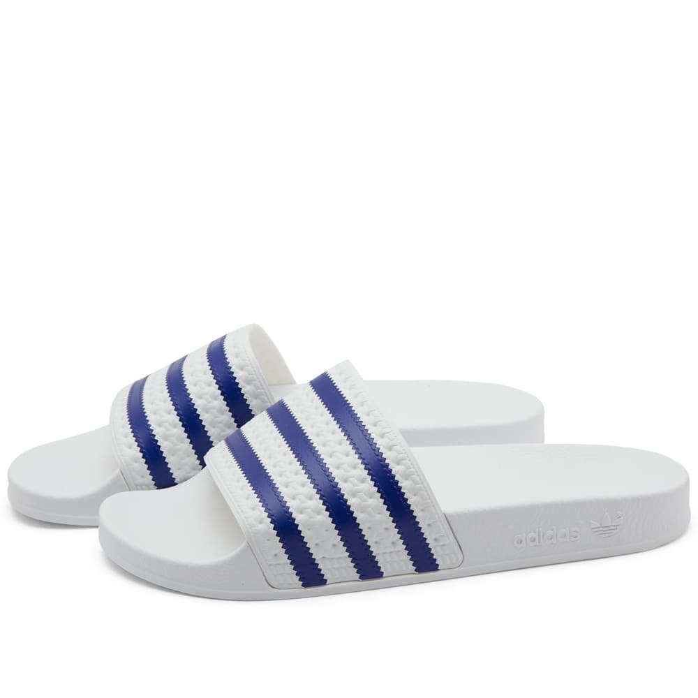 Fare syg stamme Adidas Women's Adilette W in White/Lucid Blue/White adidas