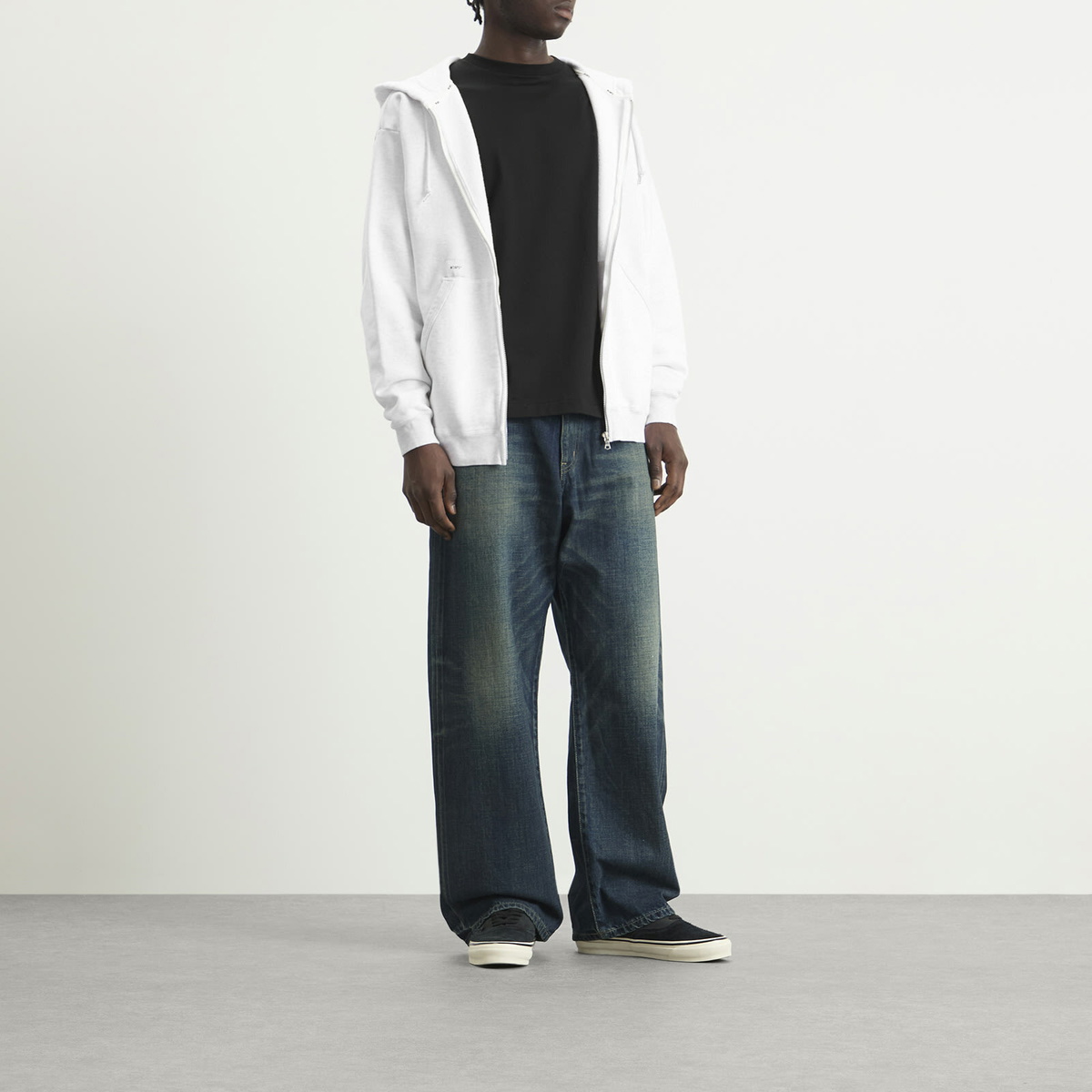 WTAPS Men's Throwdy Zip Hoody in Light Gray WTAPS