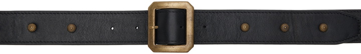 Photo: AFTER PRAY Black Stud Leather Belt