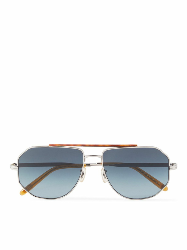 Photo: Brunello Cucinelli - Oliver Peoples Aviator-Style Gold-Tone Sunglasses